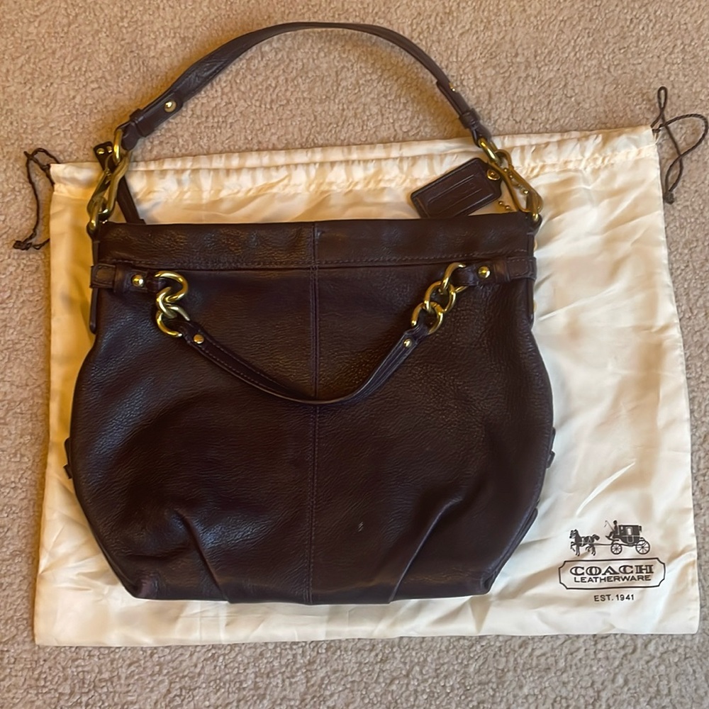 Coach Dark purple Leather Satchel